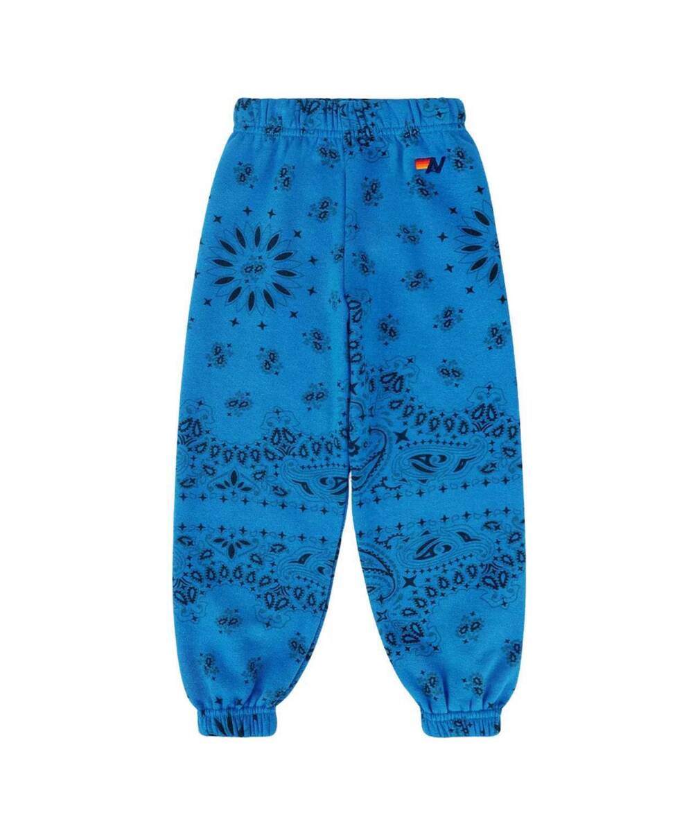 NEW AVIATOR NATION kid's bandana sweatpants in adventure blue